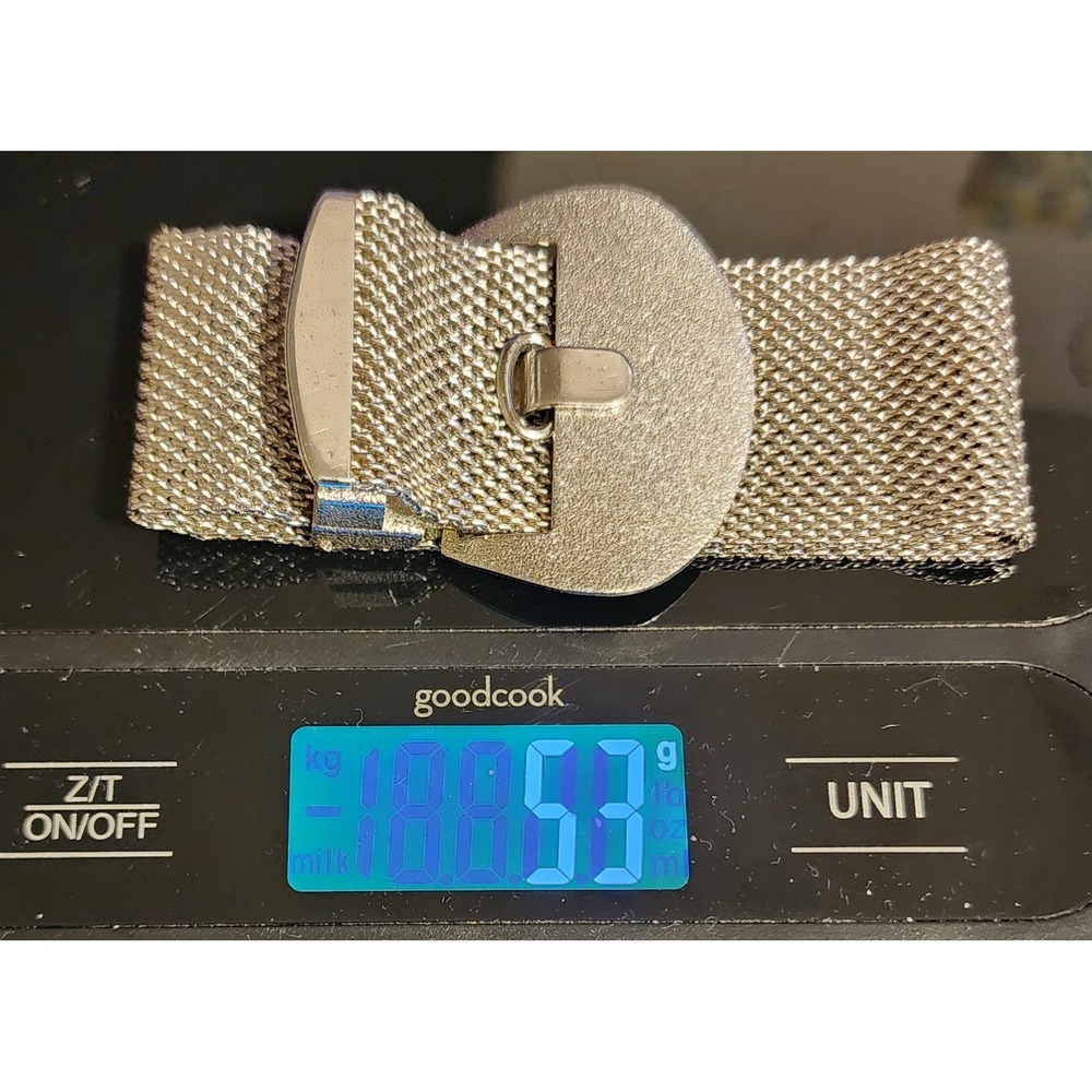 Vintage Wide Mesh Belt Buckle Bracelet Cuff  Size 6.5 - Picture 5 of 9